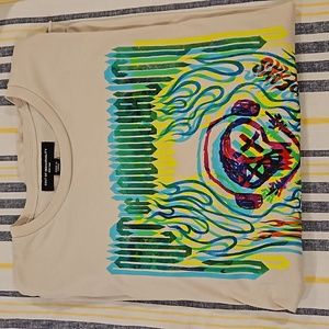 CULT OF INDIVIDUALITY MENS BEIGE T SHIRT SIZE LARGE